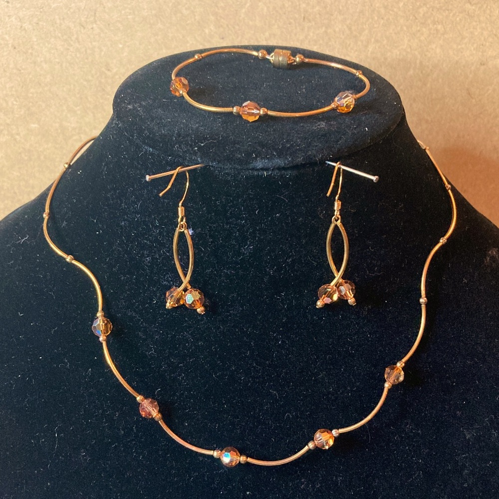 KLB creative creations hand crafted Swarovski crystal jewelry set